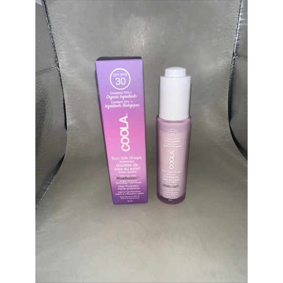 Coola Sun Silk Drops SPF 30 Sunscreen Organic Ingredients Lightweight Serum - Picture 1 of 2